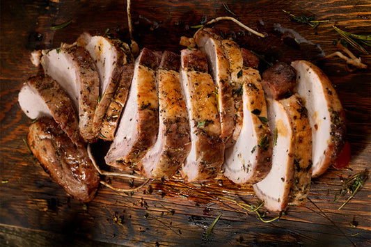 Southern Highlands Christmas 1.5kg Pork Loin Roast with Fig and Pistachio Stuffing